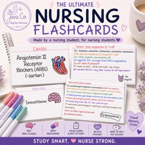 Flashcard definitive di farmacologia infermieristica / NCLEX, Infermieristica, Guida allo studio, Download PDF