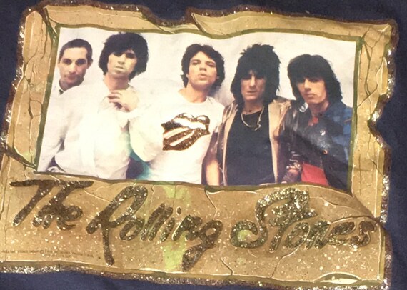 1970s ROLLING STONES sparkle transfer photo T shi… - image 5