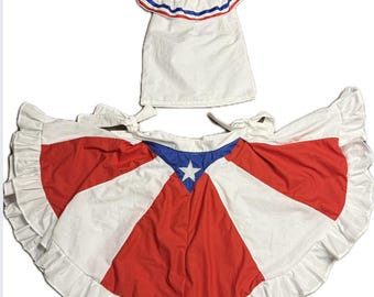 Children&#39;s Puerto Rican Flag Skirt and Top