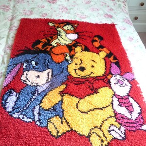 Handmade Winnie the Pooh, Tiger, Piglet and Eeyore  Rug