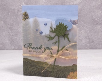 Handmade Thank You Card - Stampin Up Thank You - Exploring In Color Design - Outdoorsy Design – Outdoors-Themed Birthday – Thank You So Much