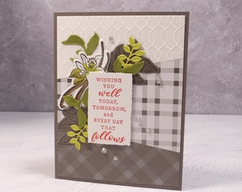 Handmade Get Well Card I – Stampin Up Lovely & Sweet Notes of Nature – Wishing You Well – Get Well Soon – Get Well Wishes – Speedy Recovery