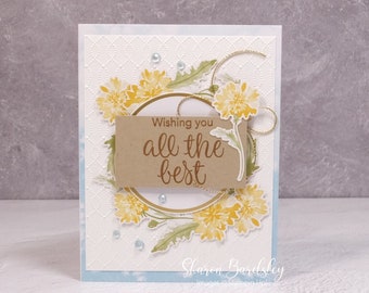 Handmade Floral Friendship Card - Stampin Up Wishing You All the Best – Best Birthday Wishes – Floral Celebration – Today Is All About You