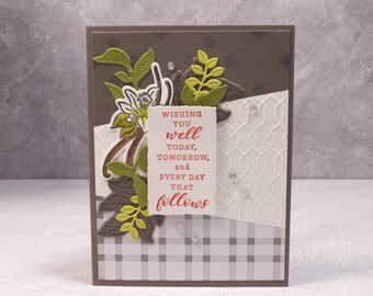 Handmade Get-Well Card III – Stampin Up Lovely & Sweet Notes of Nature – Wishing You Well –Get Well Soon – Get Well Wishes – Speedy Recovery