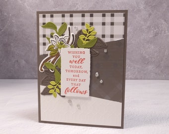 Handmade Get-Well Card II – Stampin Up Lovely & Sweet Notes of Nature – Wishing You Well – Get Well Soon – Get Well Wishes – Speedy Recovery