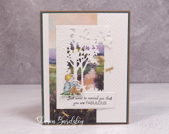 Handmade Thinking of You Card – Stampin Up In My Heart – You Are Fabulous - Off To College - College Bound Leaving Home Travel New Adventure