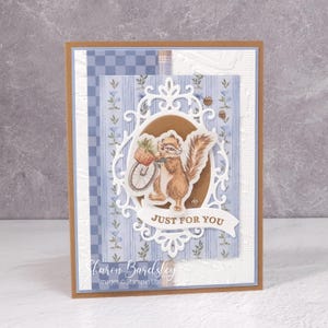 Carte faite main pour vous - Stampin Up Moments de contes - Écureuil à bicyclette - anniversaire masculin inspiré des livres de contes d'écureuil à bicyclette vintage