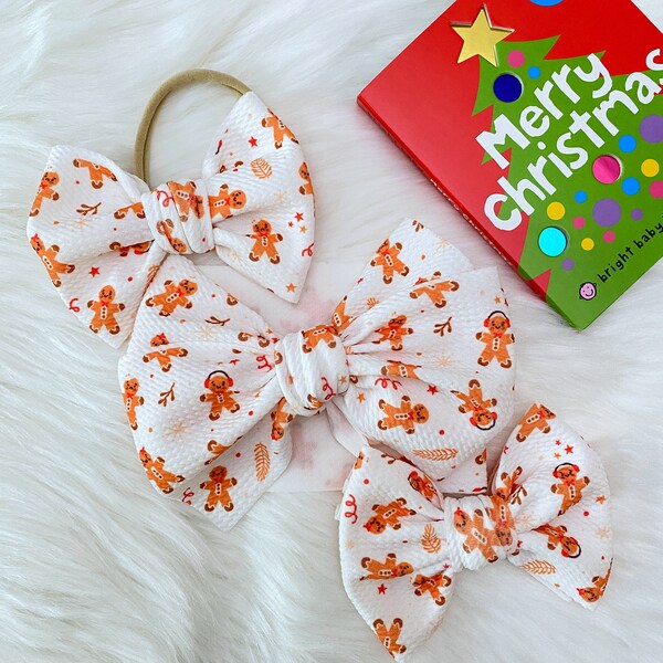 Gingerbread Hair Bow Etsy