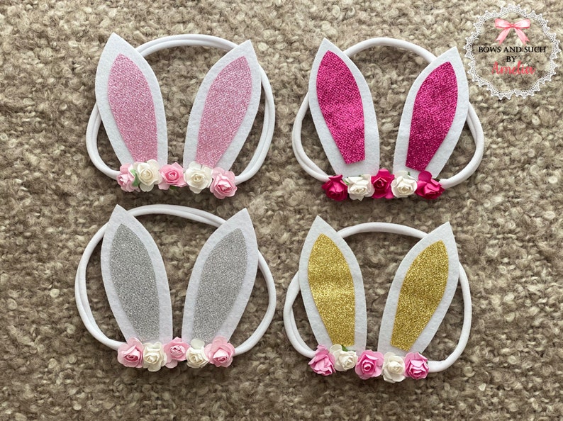 Baby Girl Bunny Costume Headband Glitter Bunny Ears Headband Etsy