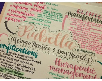 Rubella (German Measles)- Nursing Notes/ Concept Map- Pediatrics Semester