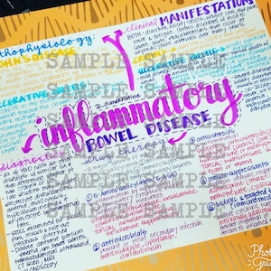 IBD Inflammatory Bowel Disease/ Crohn&#39;s Disease/ Ulcerative Colitis- Nursing Notes/ Concept Map- Medical Surgical Semester