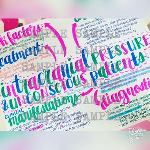 Intracranial Pressure and Unconscious Patient ICP- Nursing Notes/ Concept Map- Medical Surgical Semester