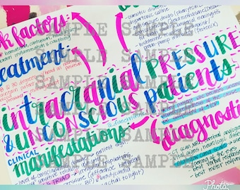 Intracranial Pressure and Unconscious Patient ICP- Nursing Notes/ Concept Map- Medical Surgical Semester