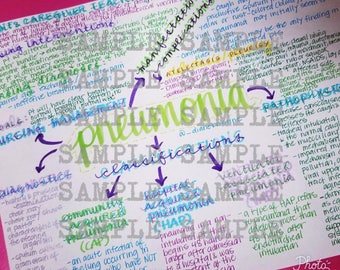 Pneumonia- Nursing Notes/ Concept Map- Medical Surgical Semester