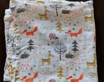 woodland muslin blanket