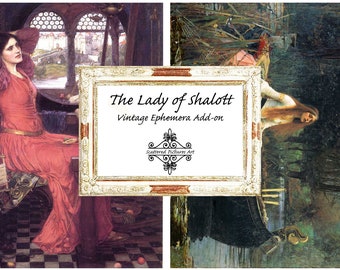 The Lady of Shalott - Vintage Ephemera Add-on - Printable Ephemera