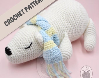 Ivo Niedźwiedź Polarny | Wzór Szydełkowy Amigurumi | Zwierzę, Zima, Śpiący przyjaciele