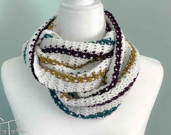 Lightweight Crochet Scarf Pattern | Thin Yarn Crochet Scarf | PDF Pattern Download