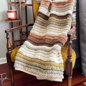 Crochet Chunky Blanket Pattern | Bulky Afghan Pattern | PDF Download