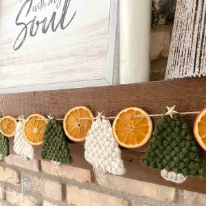 Flat Christmas Trees Crochet Pattern | Christmas Tree Garland or Ornament | PDF Pattern Download