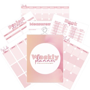 Weekly Planner for Crochet-lovers  | Printable Planner Pages | PDF Download