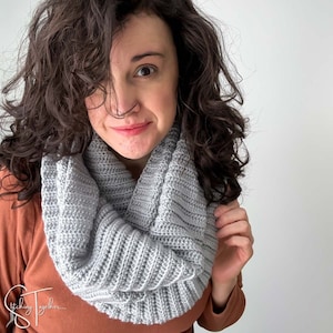 Ribbed Infinity Scarf Crochet Pattern | Ribbed Scarf Pattern | PDF Crochet Pattern download