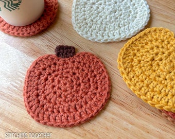 Pumpkin Coaster Crochet Pattern | PDF Download | Crochet Pumpkin Coaster