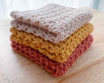 Crochet Face Cloth | Textured Crochet Washcloth | Crochet Pattern download