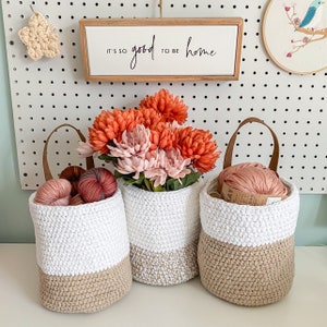 Hartfield Crochet Hanging Basket Pattern | Hanging Storage Basket Crochet Pattern