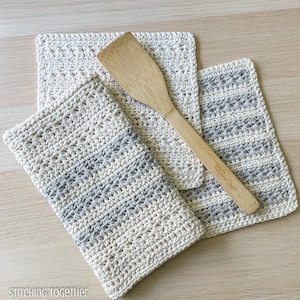 Textured Crochet Kitchen Towel | Crochet Dish Towel | Crochet Pattern download