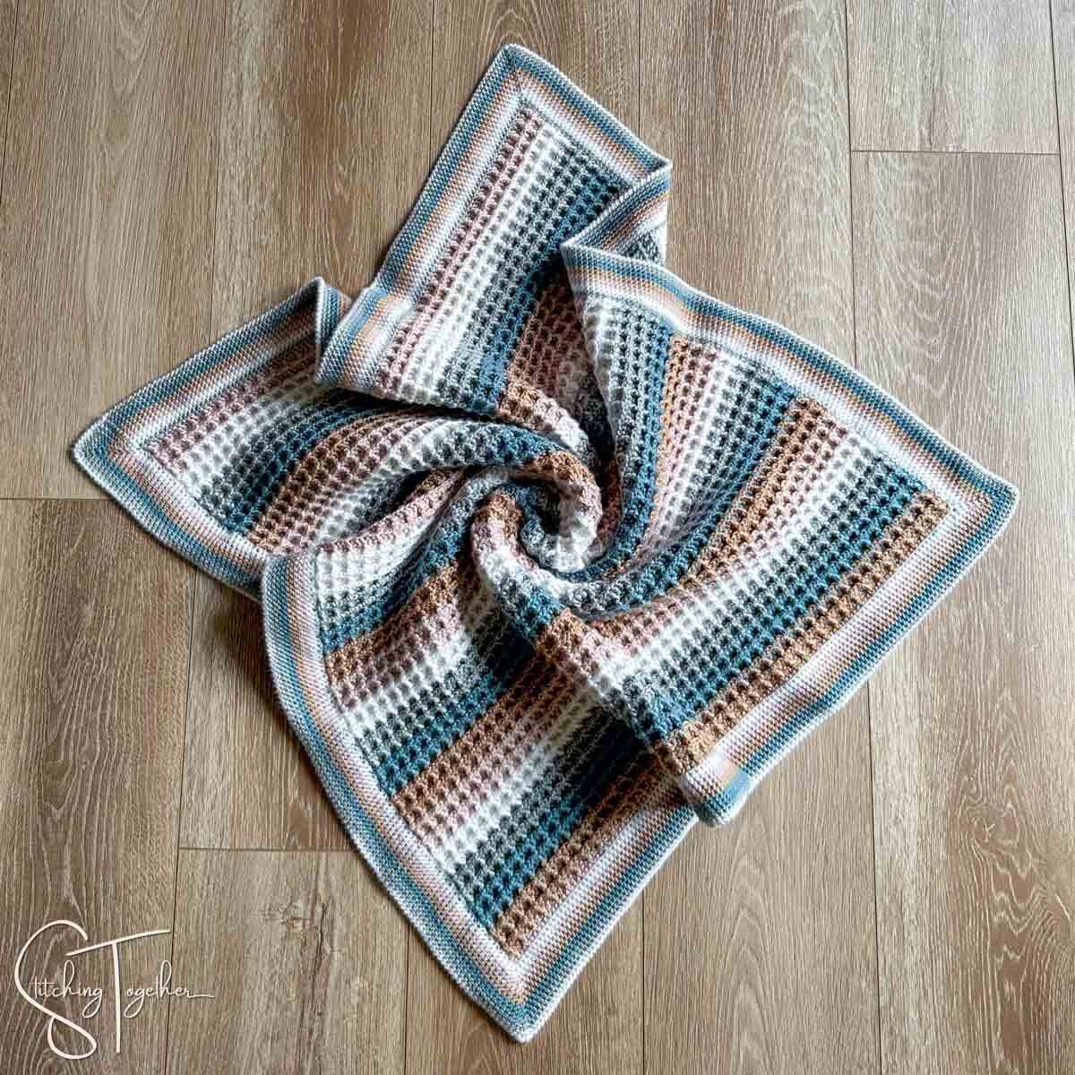 Waffle baby blanket crochet pattern hotsell