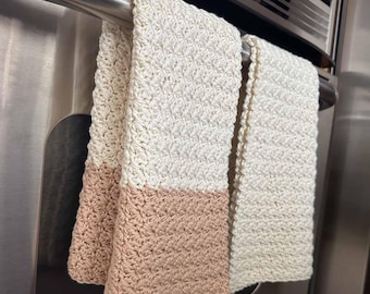 Crochet Suzette Stitch Dish Towel Pattern, Easy Kitchen Towel (PDF Download)
