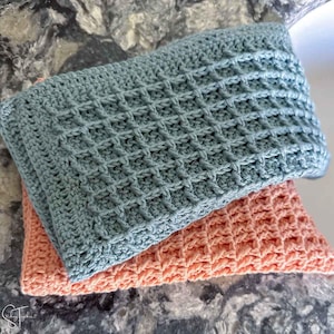 Waffle Stitch Washcloth | Crochet Washcloth Pattern | Textured Crochet Washcloth | Pattern Download