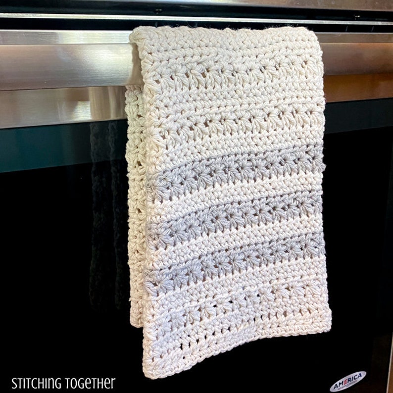 Textured Crochet Kitchen Towel Crochet Dish Towel Crochet Pattern download image 2