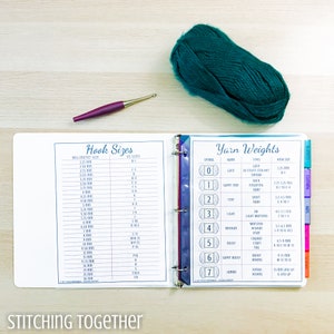 Crochet Pattern Binder | Printable Crochet Pattern Organizer | PDF ...