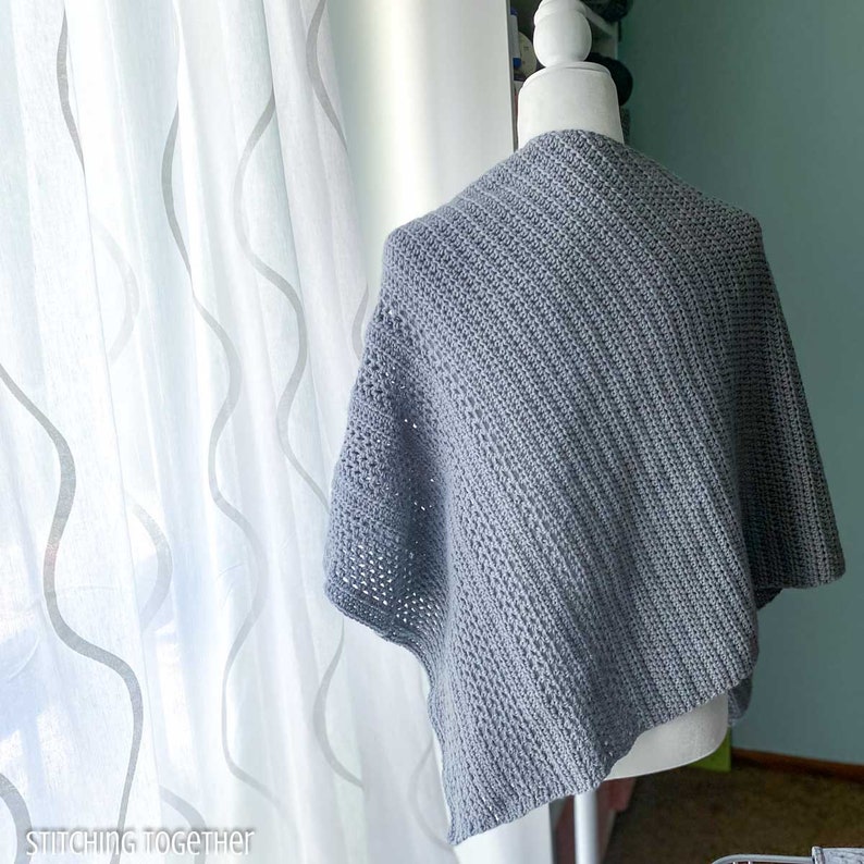 Easy Crochet Shawl Pattern | Asymmetrical Triangle Scarf (PDF DOWNLOAD ...