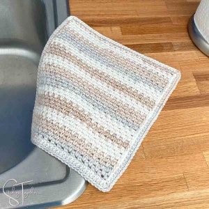 Crochet Moss Stitch Dishcloth Pattern | PDF Download | Easy Crochet Dishcloth