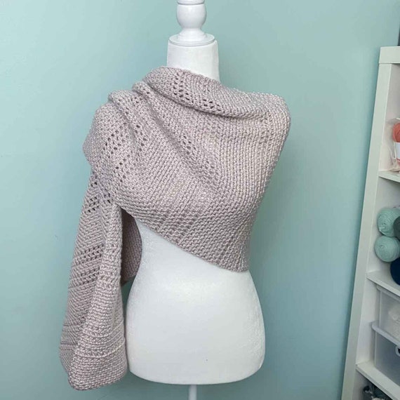 Easy Crochet Shawl Pattern | Cedar Arches Rectangular Shawl (PDF Download)