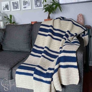 Easy Crochet Blanket Pattern Simple Afghan Pattern PDF Download image 1