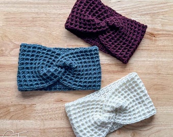 Waffle Stitch Headband Crochet Pattern, Ear Warmer, Winter, PDF Download, Quick project, Women's Crochet