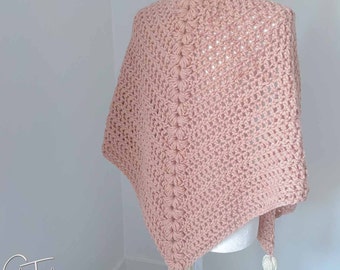 Chunky Crochet Triangle Scarf Pattern | Bulky Shawl (PDF Download)