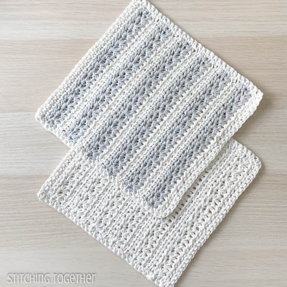 10+ Favorite Textured Crochet Dishcloth Patterns • Salty Pearl Crochet