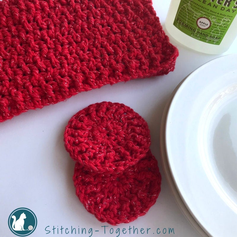 30 Dish Scrubber Crochet Patterns for a Practical, Eco-Friendly Kitchen 26 Ribbed Dishcloth and Dish Scrubber Crochet Pattern Set