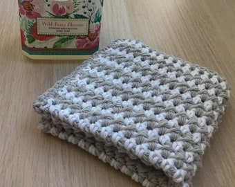 Striped Crochet Dishcloth | Textured Dishcloth | Crochet Dishcloth Pattern | Pattern Download