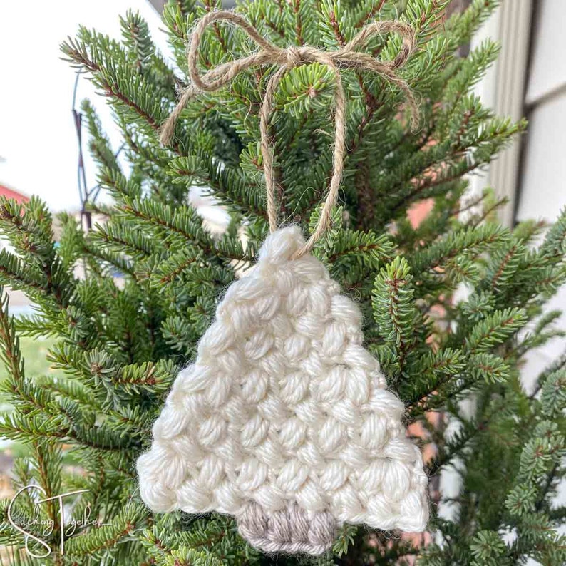 Flache Weihnachtsbäume Häkelanleitung Weihnachtsbaum-Girlande oder Ornament PDF Anleitung zum Herunterladen Bild 3