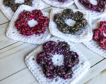 Crochet Flower Granny Square Pattern | Easy PDF Download