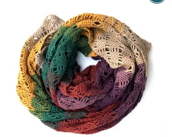 Crochet Pattern | Crochet Scarf | Wrap Me in Diamonds Crochet Scarf Pattern