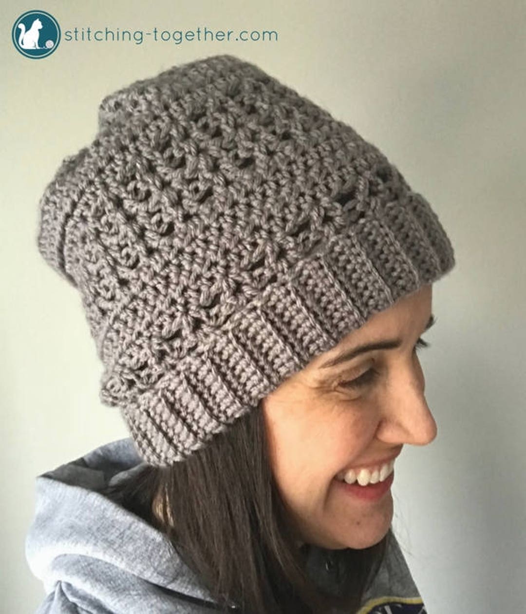 Crochet Slouchy Hat Pattern | Crochet Hat Pattern | Instant Download ...