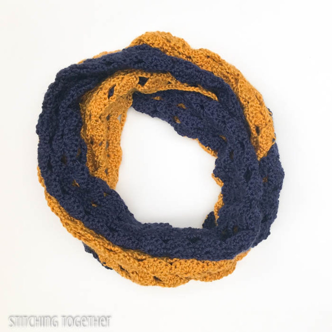 Rivel Pattern Rival Crochet Infinity Scarf Pattern | Crochet Pattern Download - Etsy