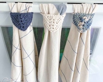 Easy Kitchen Towel Topper Crochet Pattern | Crochet Dish Towel Hanger | Crochet Pattern download